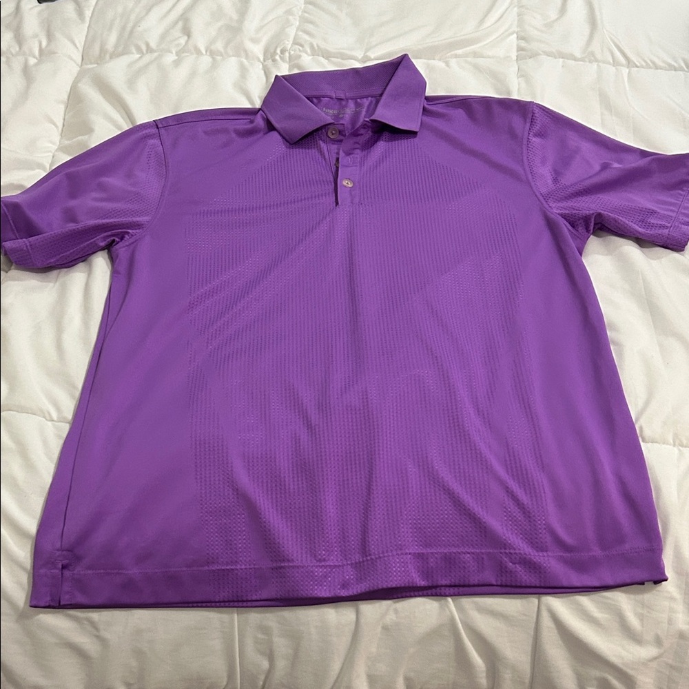 Nike Men's Purple Short-Sleeve Polo